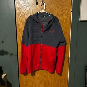 The North Face Charcoal and Scarlet Jacket